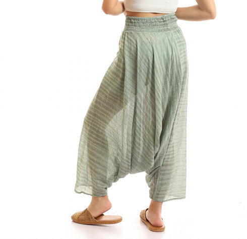 Printed cotton gauze pants