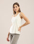 Sleeveless tank top with round neckline