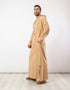 Printed hooded jellabiya