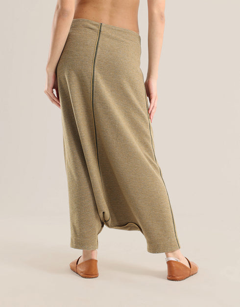 Patterned harem jacquard pants