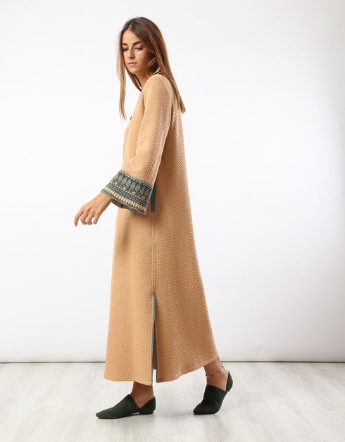 فستان متعرج مبطن