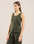 Sleeveless tank top with round neckline