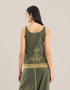 Reversible sleeveless tank top with round neck
