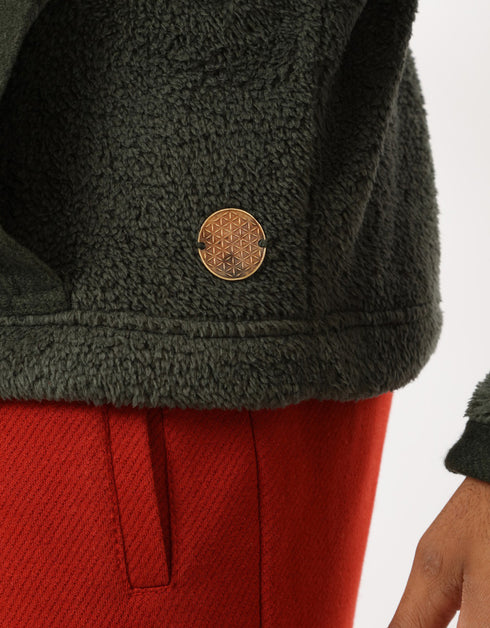 Long sleeve fur sweater