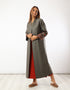 Wool blended coat with embroidery