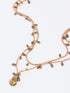 Long double layer necklace with crochet