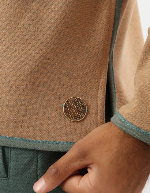 Jacquard hooded sweater