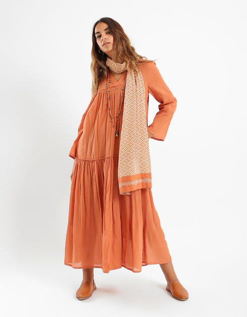 Long dress with V Neckline