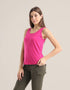 Sleeveless tank top with round neckline