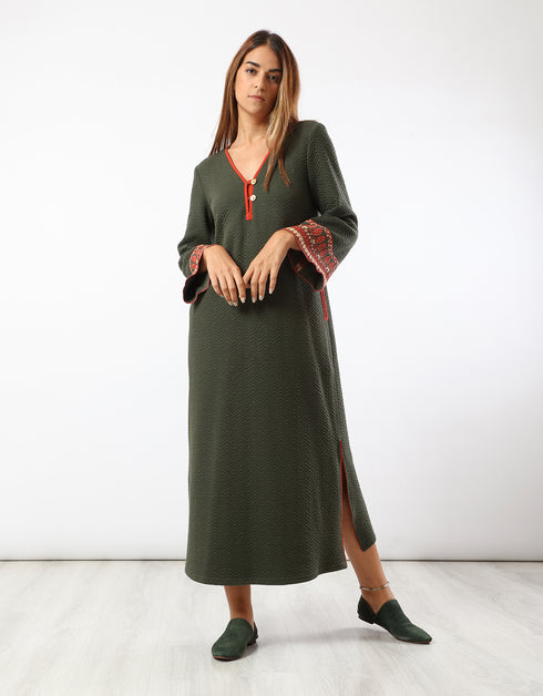 فستان متعرج مبطن