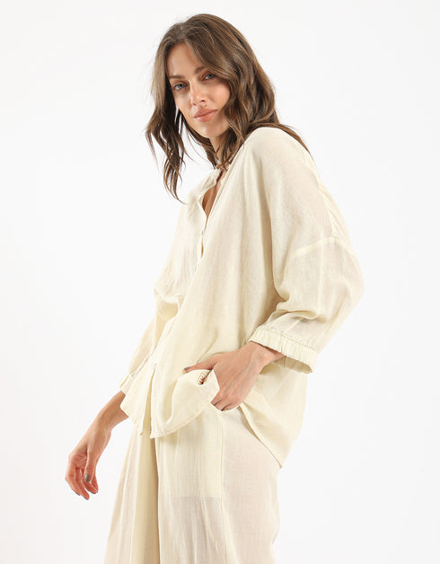 قميص خفيف من القطن الشاش