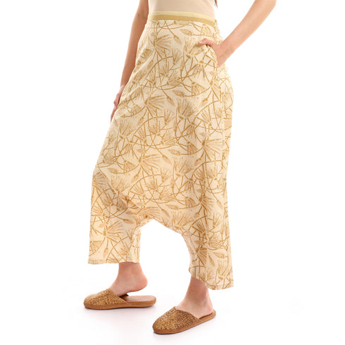 Cotton printed harem pants
