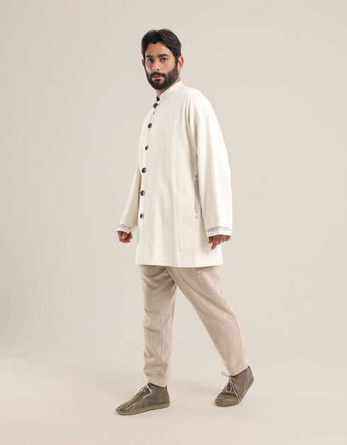 Jacket with stand up collar