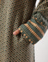 Long printed quilted coat