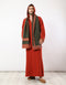 Printed hooded jellabiya