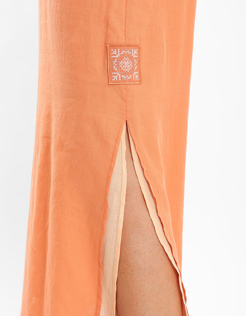 Reversible long jellabiya with long sleeves