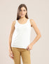 Sleeveless tank top with round neckline