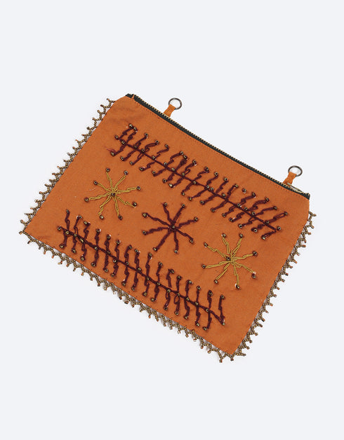 Small bag with hand embroidered and beaded