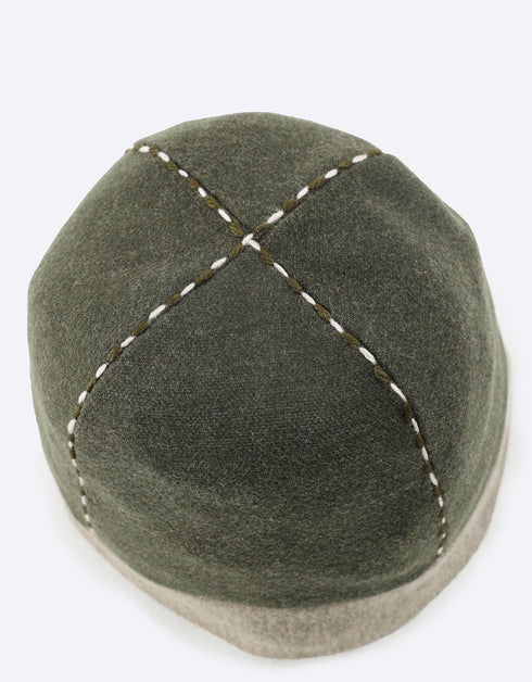 Reversible hat with hand embroidery