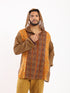 Hooded shirt in light printed cotton voile