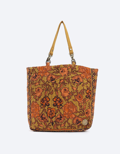 Printed padded bag with a small pouch