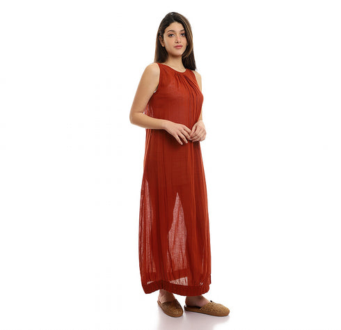 Cotton gauze long dress