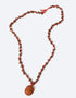 Carved scarab stone necklace