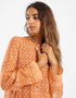 Long dress with a half button on the front