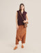 Top in faux cashmere with sleeveless