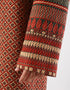 Long printed quilted coat