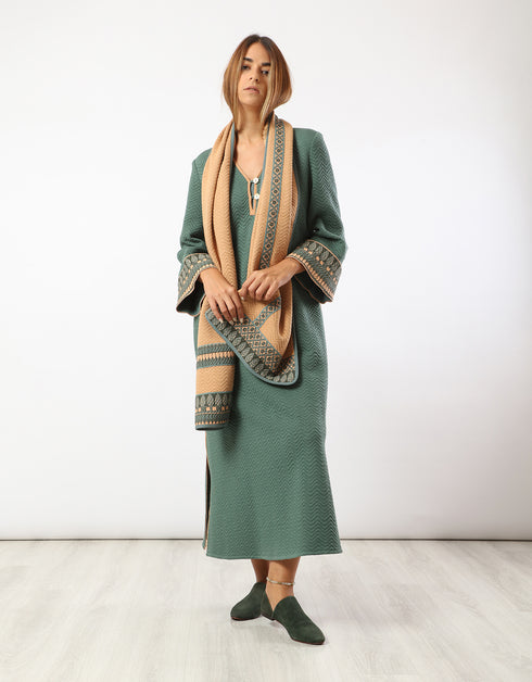 فستان متعرج مبطن