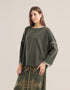 Oversized jacquard sweater with long sleeves