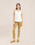 Sleeveless tank top with round neckline