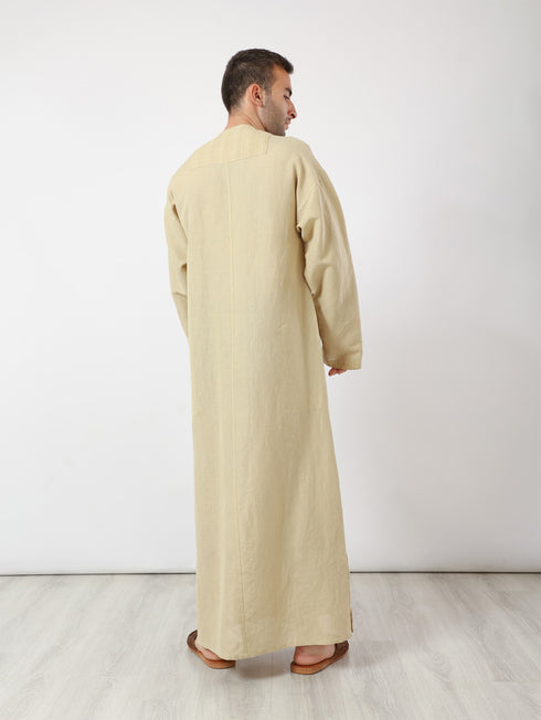 Jellabiya in linen and cotton