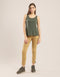 Sleeveless tank top with round neckline