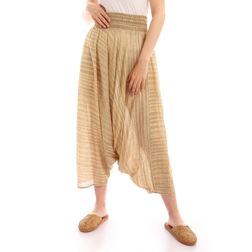 Printed cotton gauze pants