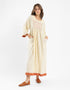 Embroidery cotton long dress