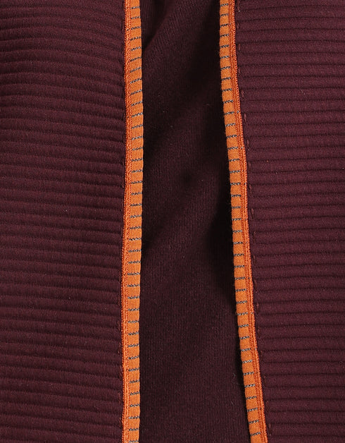 معطف مخطط مبطن قابل للعكس مع لونين مختلفين على كل جانب