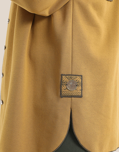 Long sleeves jacket with stand up collar