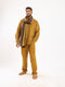 Straight leg cotton pants with patch pockets on the front