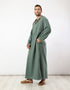 Printed hooded jellabiya