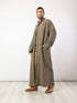 Long printed quilted coat