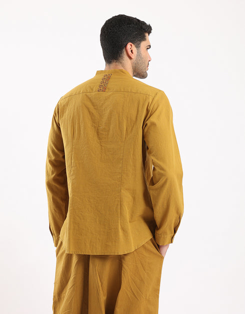 Embroidered Striped cotton shirt