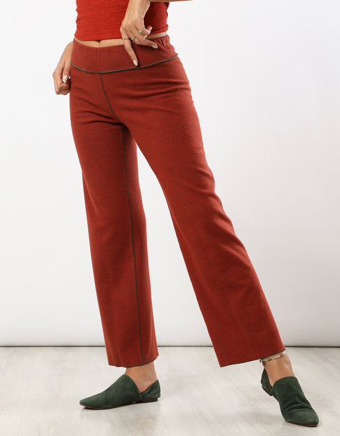 Reversible jacquard pants