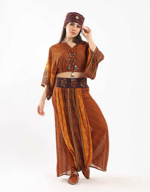 Embroidered band cotton belt