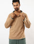 Jacquard hooded sweater
