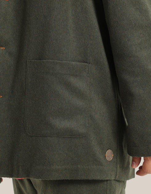 Button down wool blend jacket