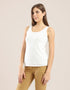 Sleeveless tank top with round neckline