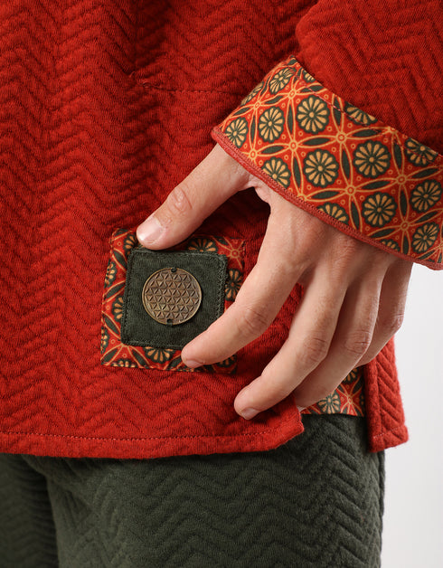 Embroidery quilted jacket