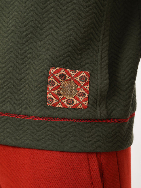 Quilted sweatshirt